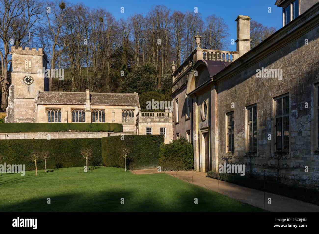 Dyrham Park ist ein barockes Landhaus in einem 270 Hektar großen alten Hirschpark in der Nähe des Dorfes Dyrham in South Gloucestershire. Ein Eigentum des National Trust Stockfoto
