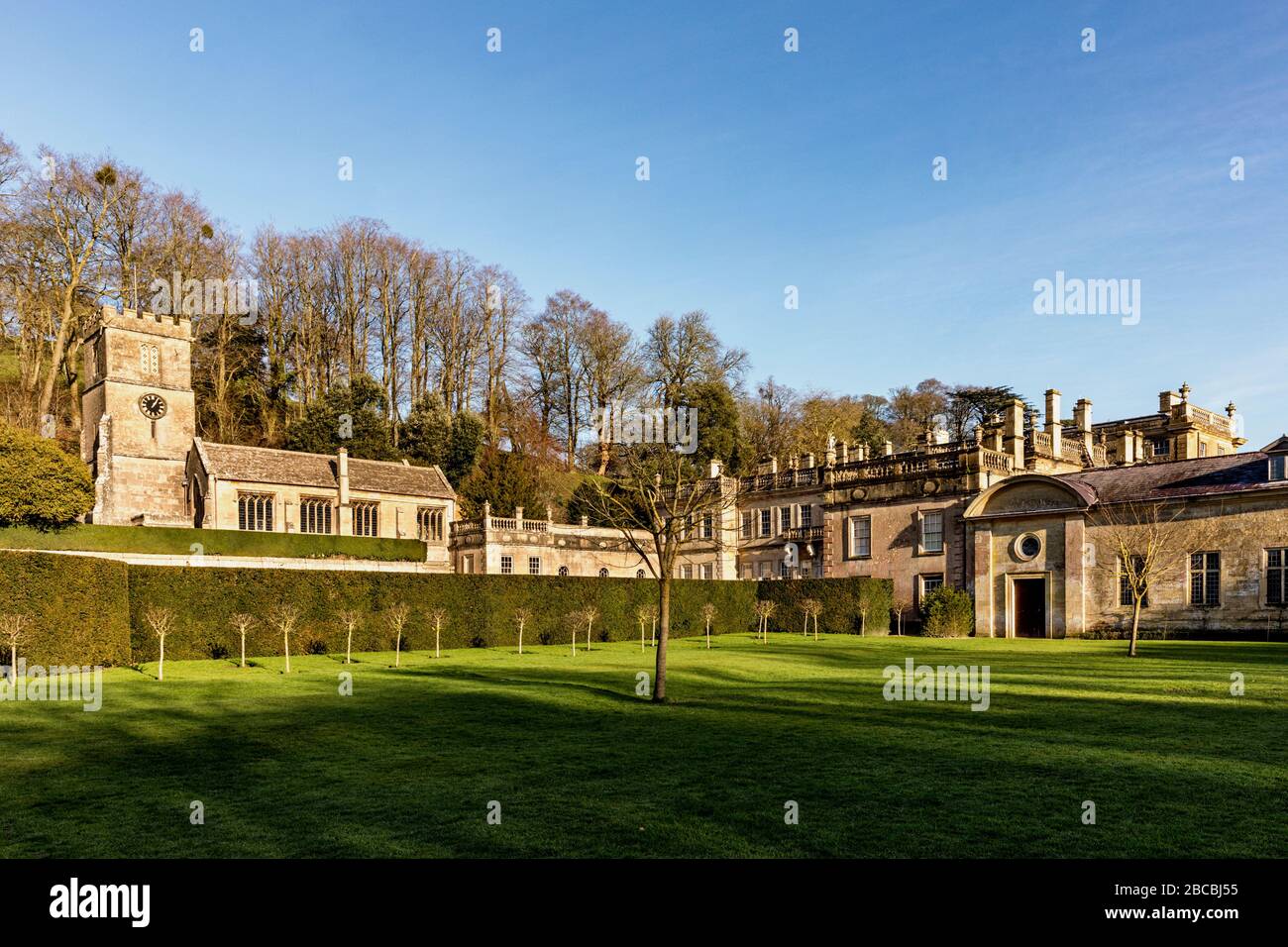 Dyrham Park ist ein barockes Landhaus in einem 270 Hektar großen alten Hirschpark in der Nähe des Dorfes Dyrham in South Gloucestershire. Ein Eigentum des National Trust Stockfoto