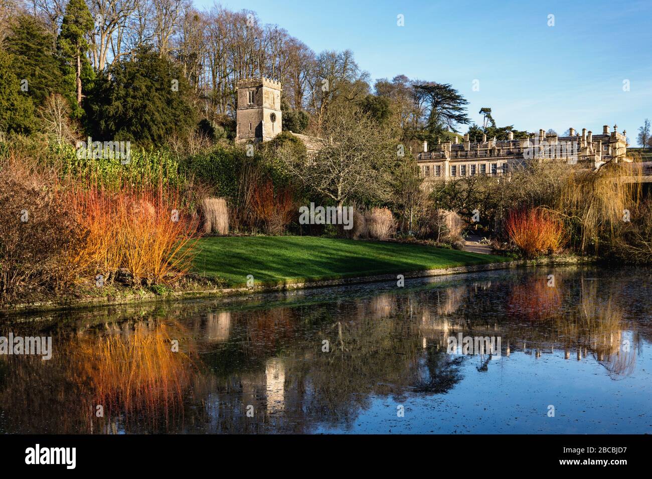 Dyrham Park ist ein barockes Landhaus in einem 270 Hektar großen alten Hirschpark in der Nähe des Dorfes Dyrham in South Gloucestershire. Ein Eigentum des National Trust Stockfoto