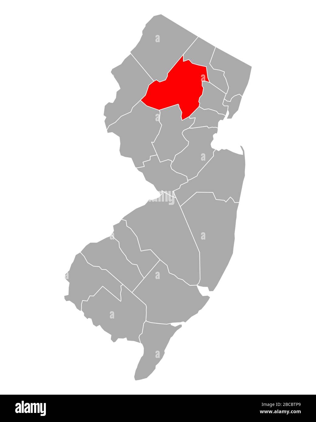 Karte von Morris in New Jersey Stockfoto