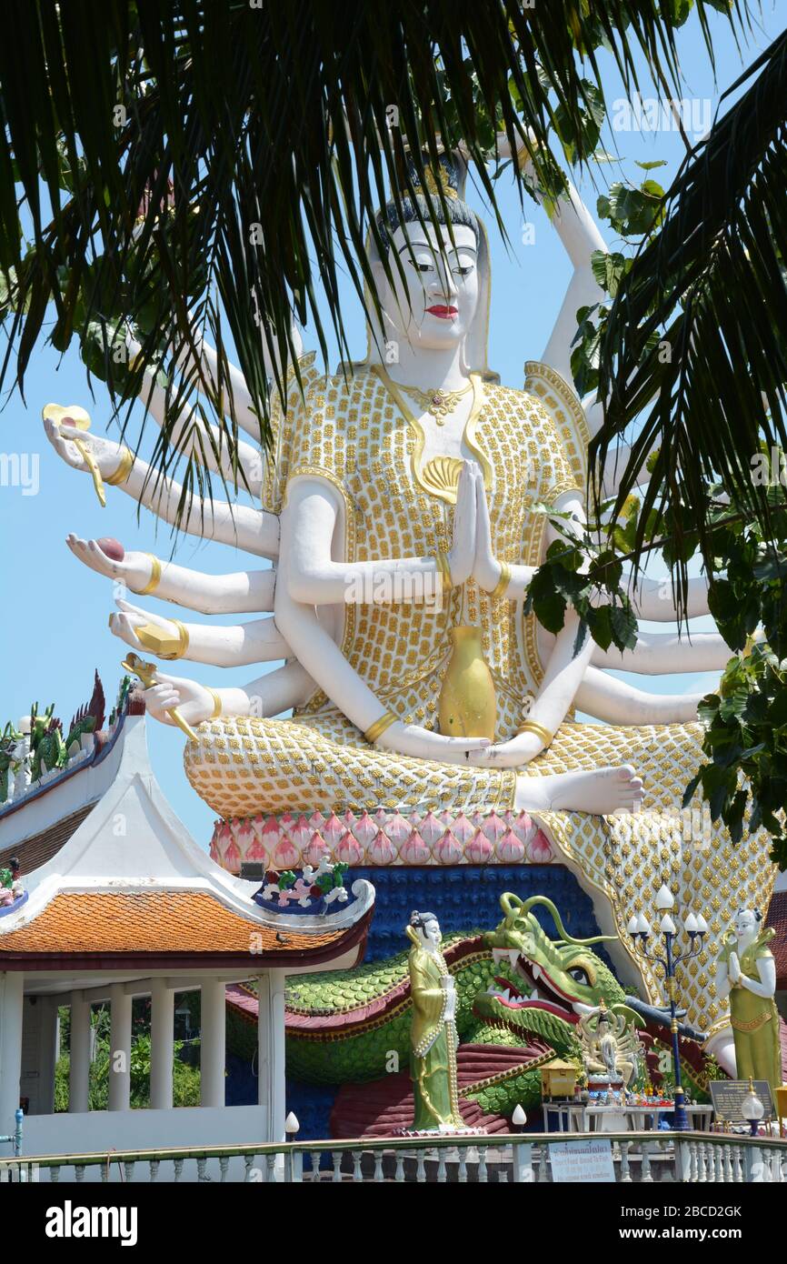 Wat Plai Laem Stockfoto