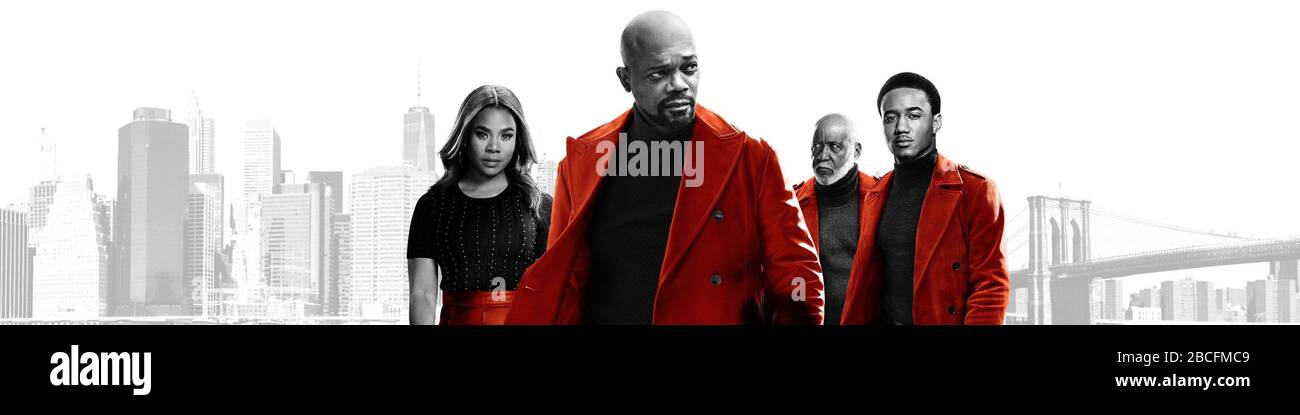 SAMUEL L. JACKSON, RICHARD ROUNDTREE, REGINA HALL UND JESSIE T. USHER IN SHAFT (2019), REGIE TIM STORY. Kredit: Warner Bros. / New Line Cinema / Davis Entertainment / Khala / Album Stockfoto