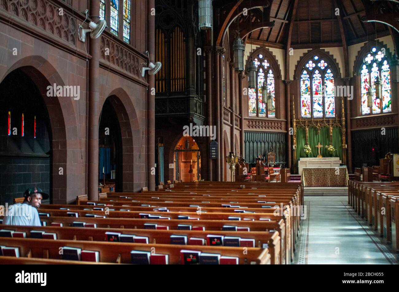 Episcopal Church of the Holy Trinity Yorkville New York City. Stockfoto