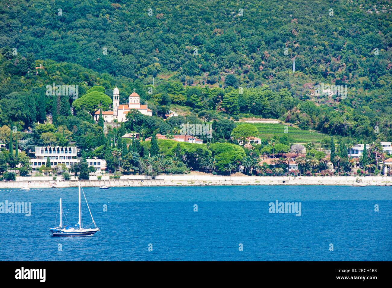 Kreuzfahrt an der Adria und in die Bucht von Kotor Stockfoto