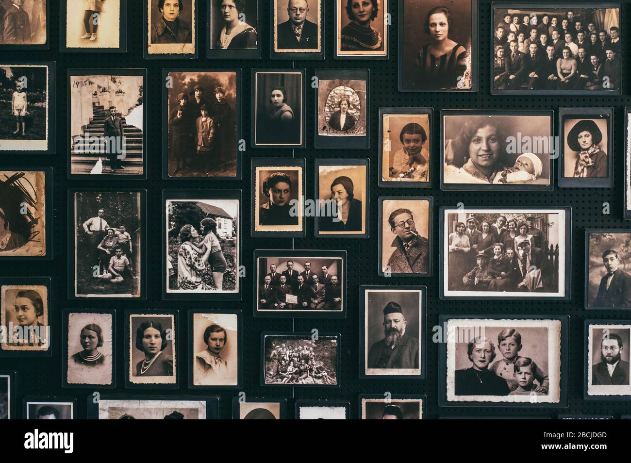 Foto der Häftlinge von Auschwitz - Konzentrationslager Birkenau in der Nähe von Krakow, Polen Stockfoto