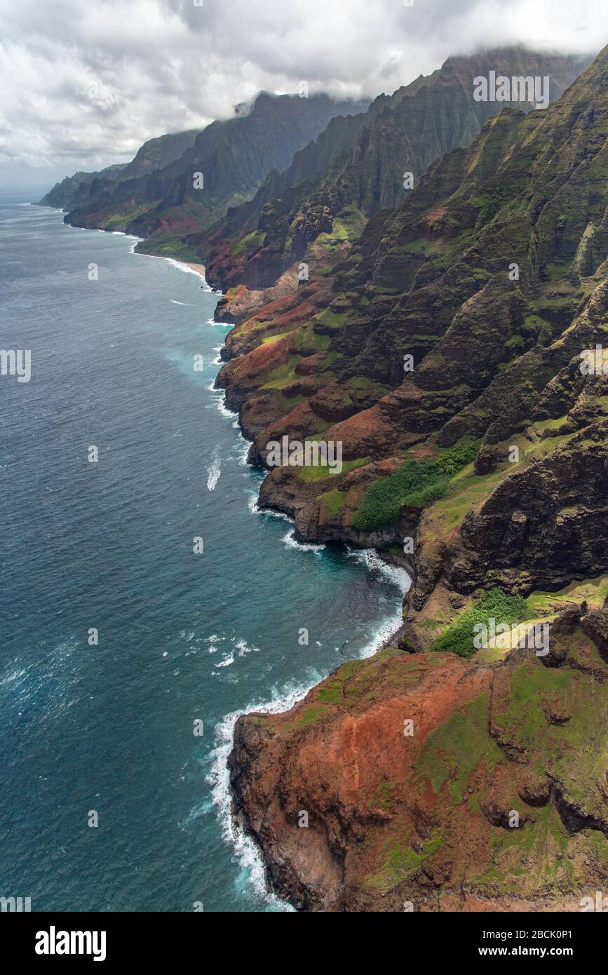 Hawaii Bergstrand Stockfoto