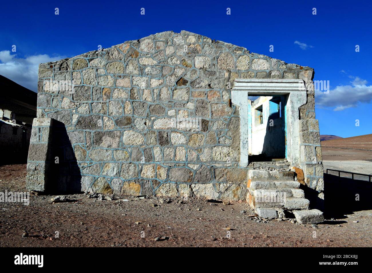Altes Haus der Siedlung Mine La Casualidad, Salta, Argentinien Stockfoto