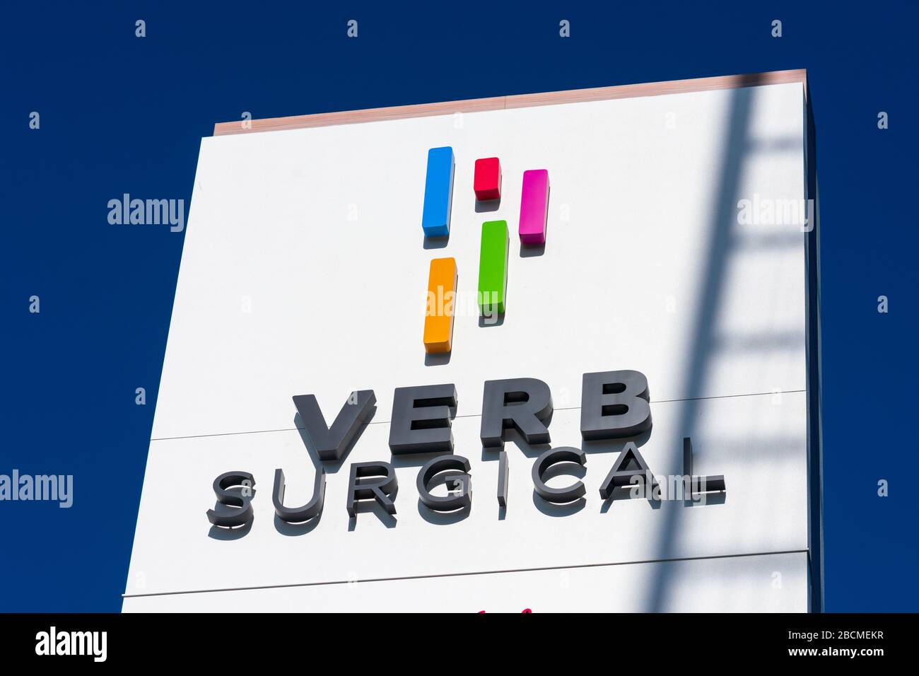 Verb chirurgisches Zeichen am Sitz des Herstellers von medizinischen Geräten im Silicon Valley, High-Tech-Drehscheibe der San Francisco Bay Area - San Jose, CA, U Stockfoto