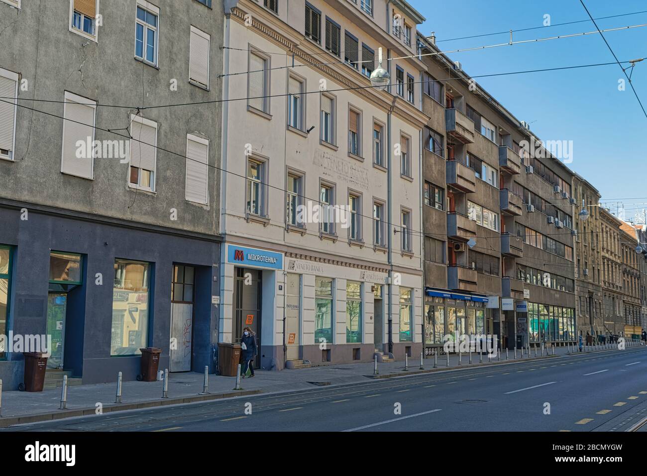 Die Nachwirkungen des Erdbebens, das Zagreb in der Zeit der Kovid 19 traf Stockfoto