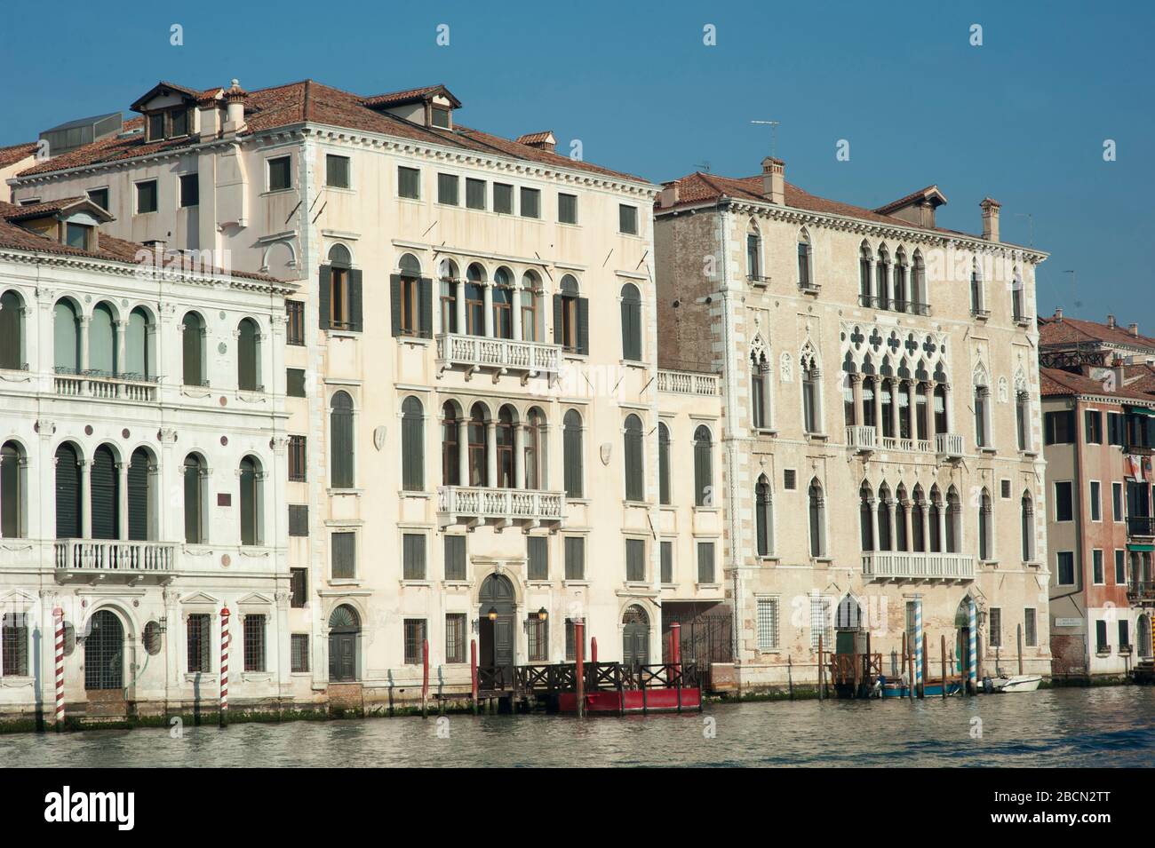Villen, Canal Grande, Venedig, Italien Stockfoto