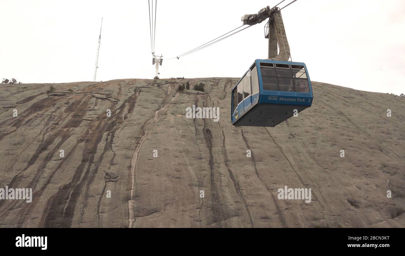 Summit skyroway im Stone Mountain National Park - ATLANTA, USA - 20. APRIL 2016 Stockfoto