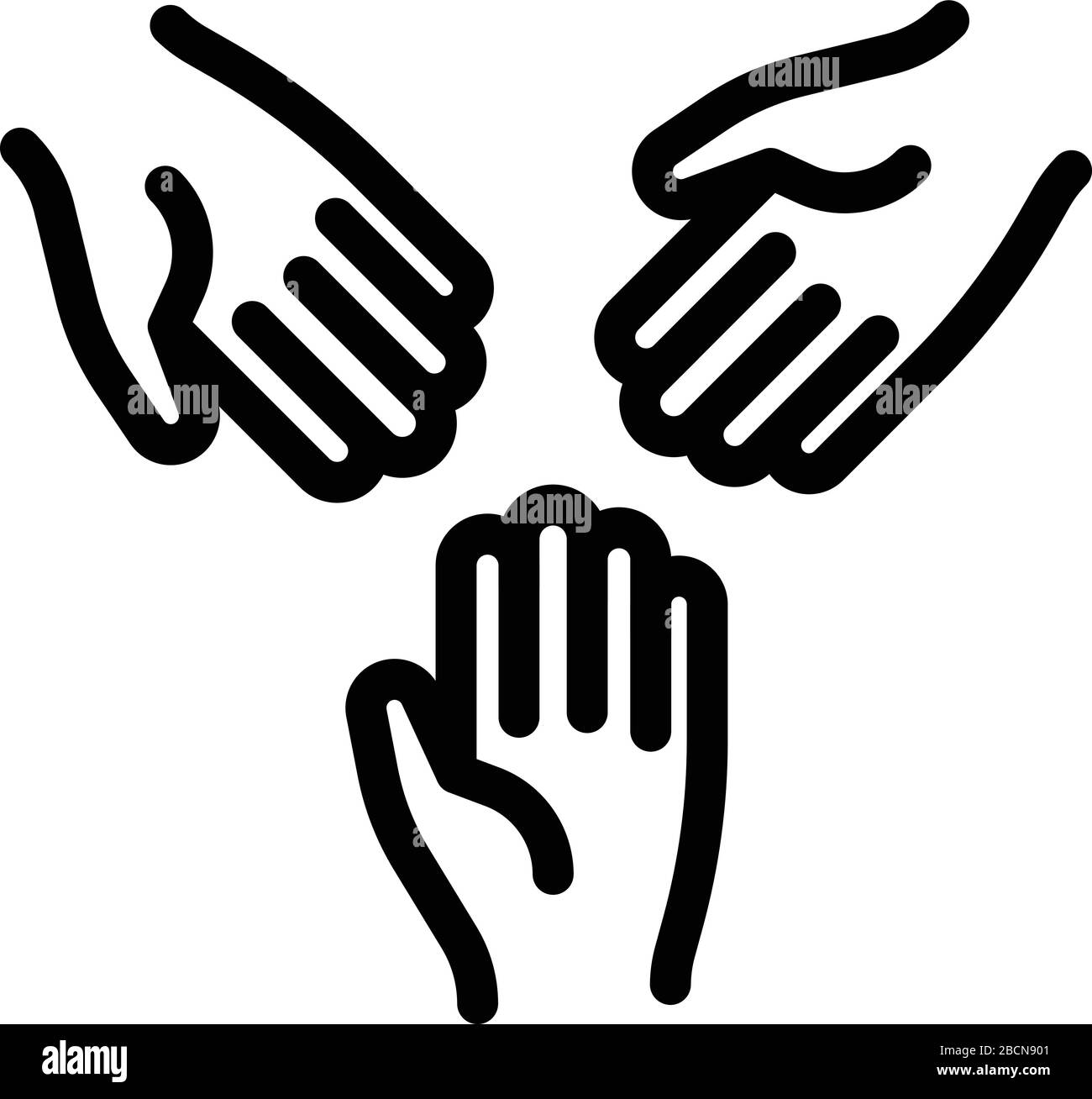 Wahre Freundschaft Symbol, outline Style Stock Vektor