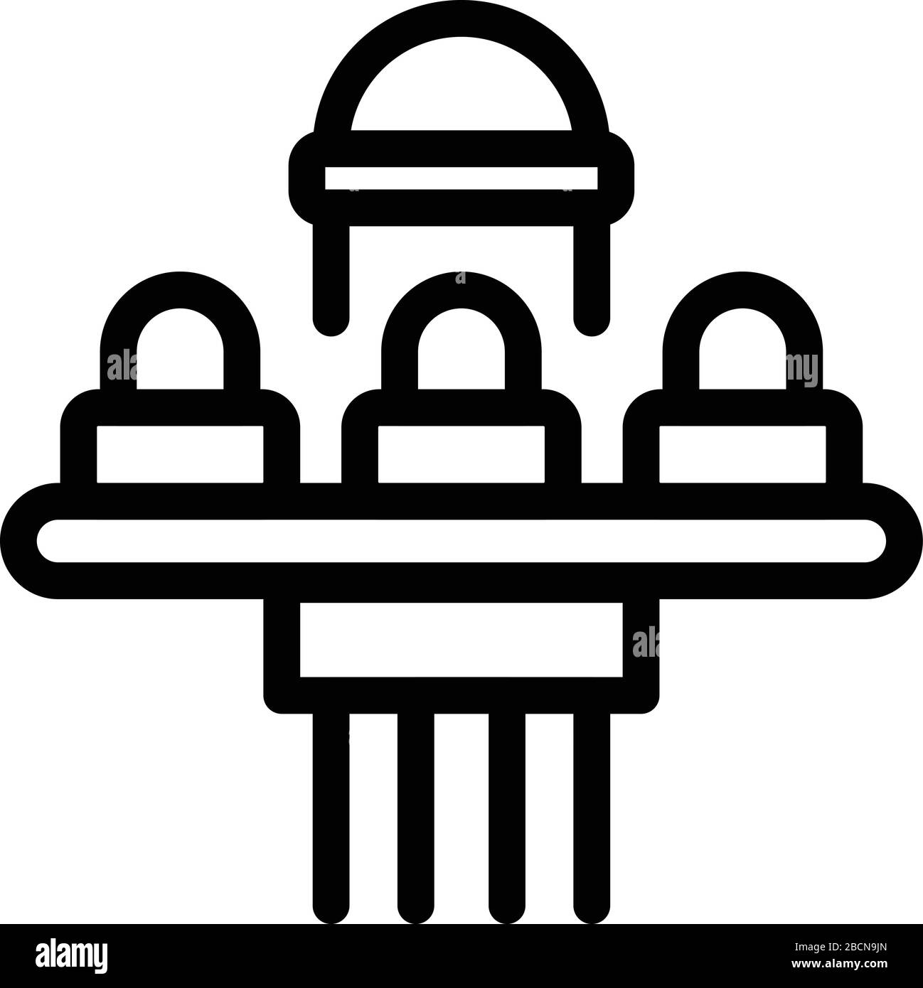 Symbol für extremer Rolldown, Konturstil Stock Vektor