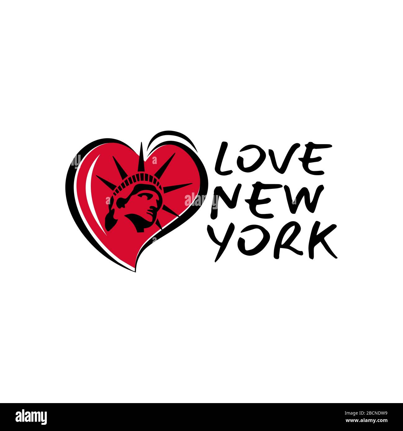 I Love New York Design on White Background Vector Illustration Stock Vektor