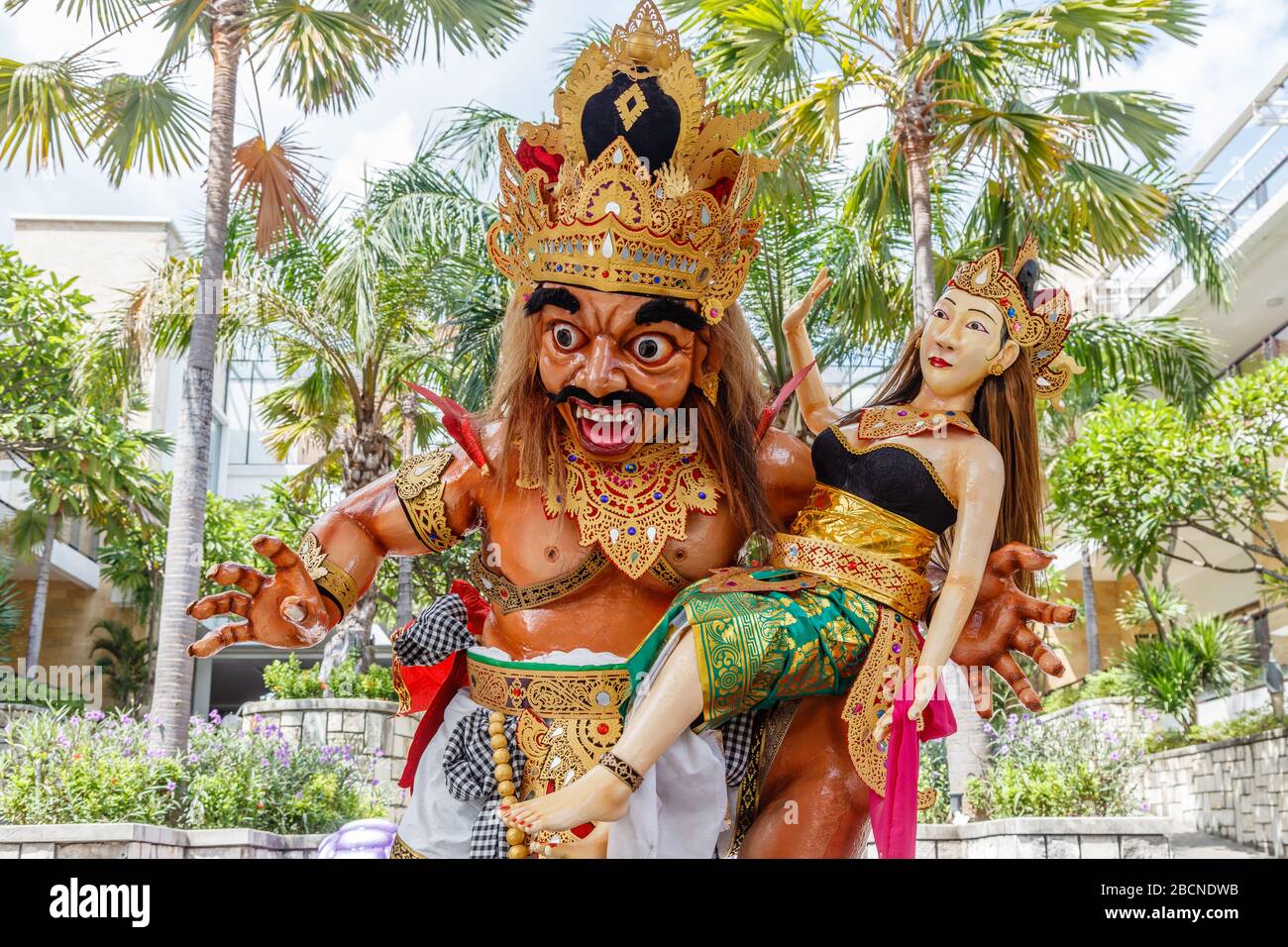 Ogoh-Ogoh, demon Statue für Ngrupuk Parade am Vorabend des nyepi Tag durchgeführt hat, balinesischen Hindu neues Jahr. Stockfoto