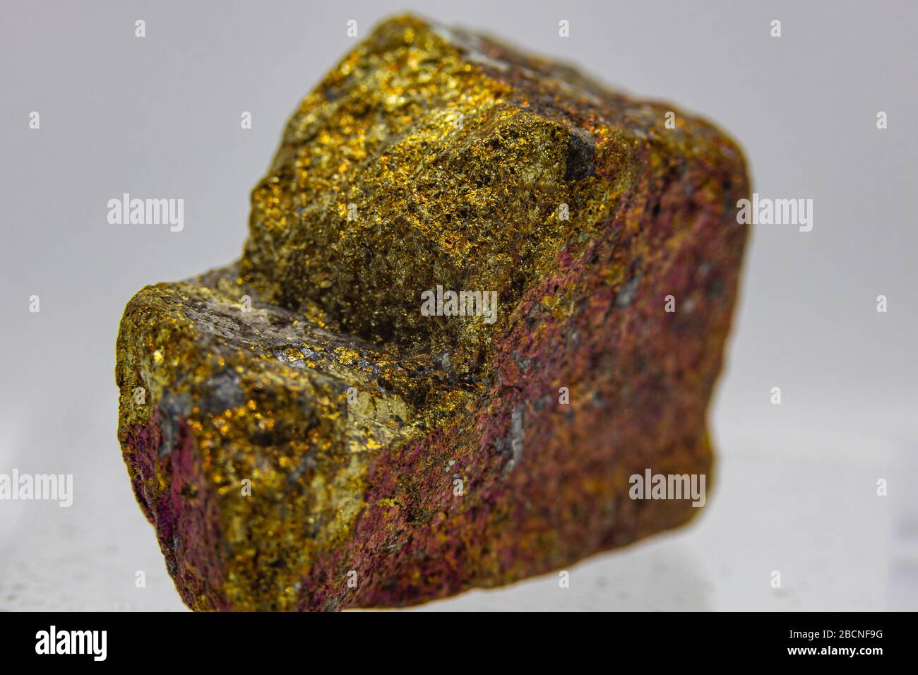 Detail des Chalkopyrit Minerals Stockfoto