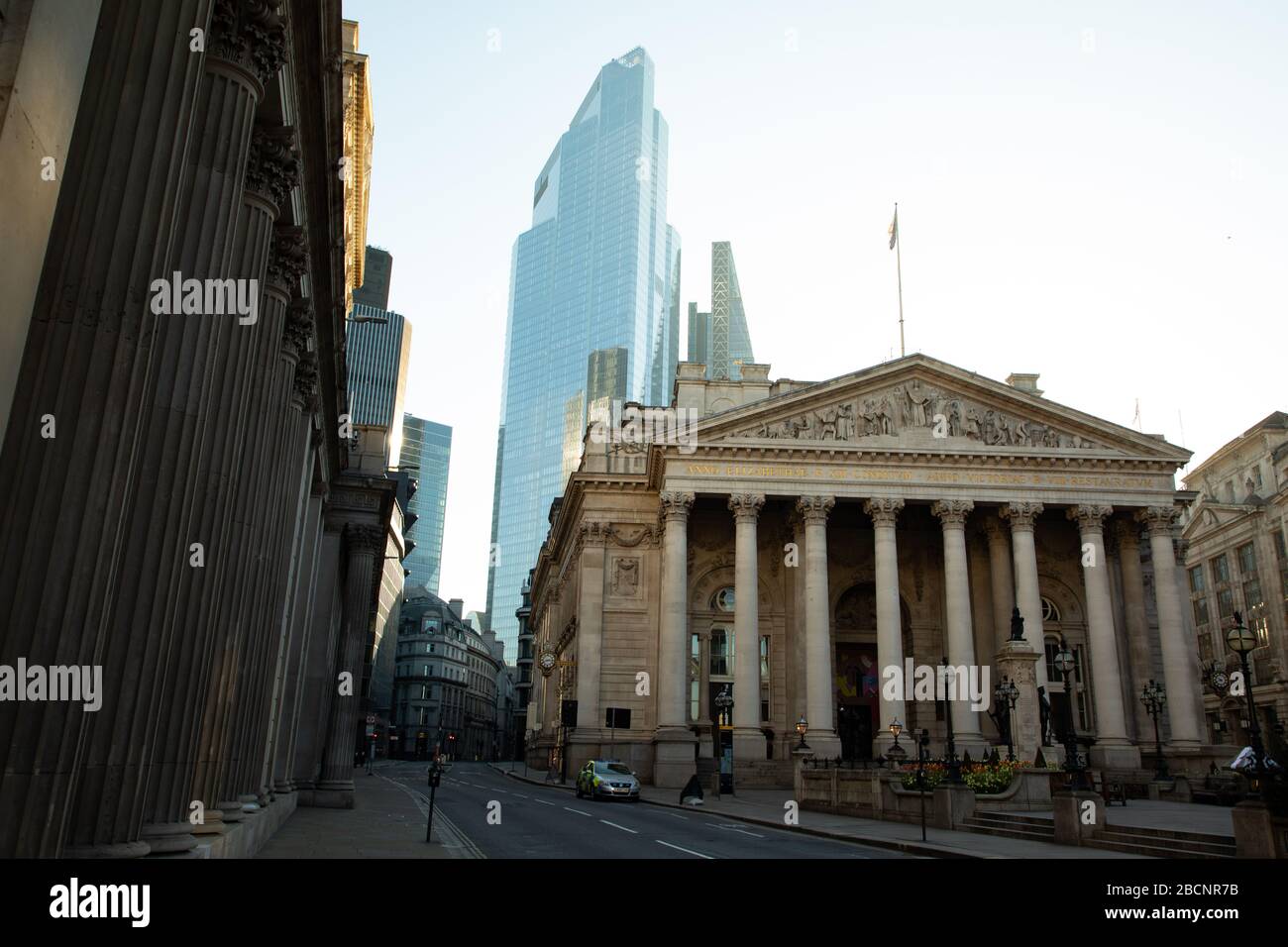 London, Großbritannien. April 2020. Eine völlig leere City of London während der Sperrung der Hauptstadt, um die Ausbreitung von Covid 19 zu verhindern. Credit: David Parry/Alamy Live News Stockfoto