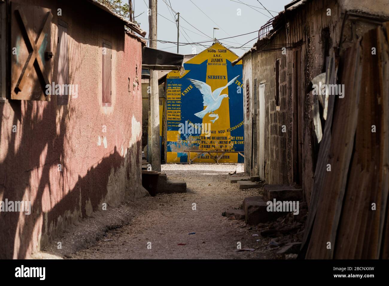 Eine Gasse im christlichen Dorf Joal-Fadiouth, Senegal Stockfoto