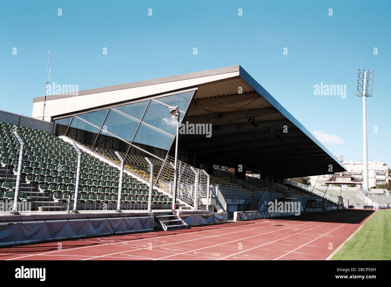 Allgemeiner Blick auf das Stade Josy Barthel Fußball-/Leichtathletikstadion Stockfoto