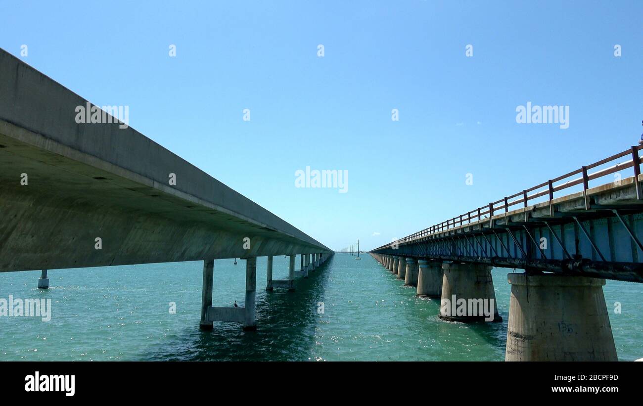 Amazing Seven Mile Bridge in den USA Keys Stockfoto