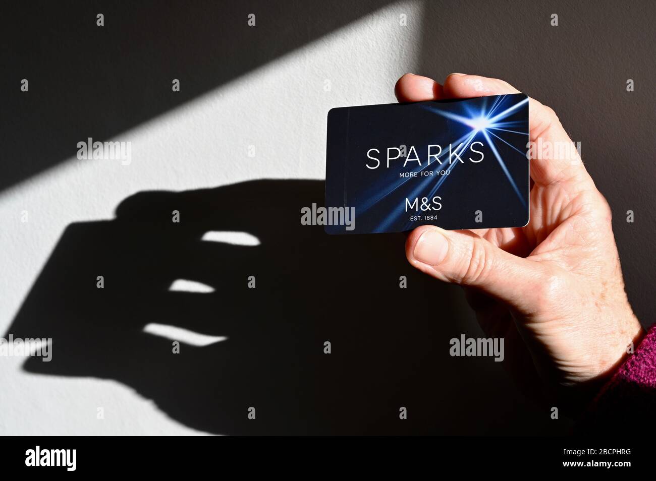 Marks and Spencer "Sparks" Storecard. Stockfoto