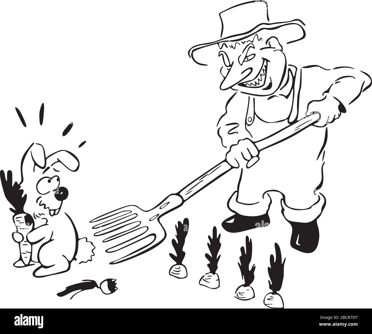 Cartoon farmer pitchfork kaufen Seite 2 Alamy