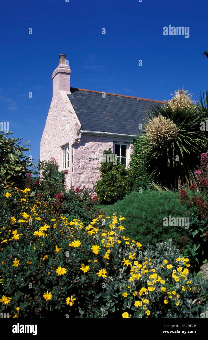 Herm Insel, typisches Haus, Kanalinseln, Vereinigtes Königreich, Europa Stockfoto