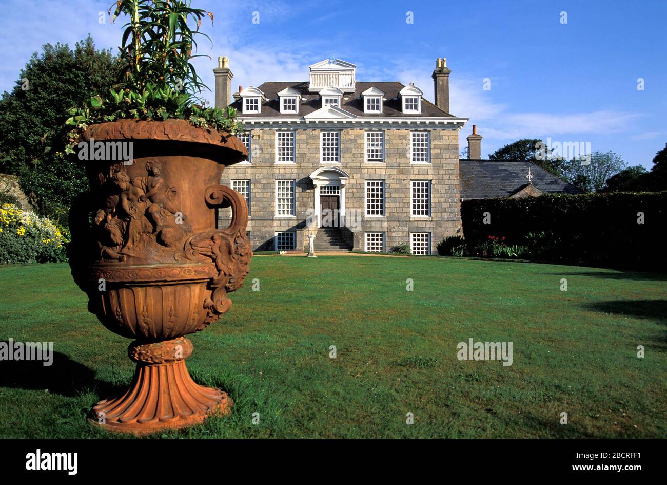Sausmarez Manor, Guernsey Island, Kanalinseln, Großbritannien, Europa Stockfoto