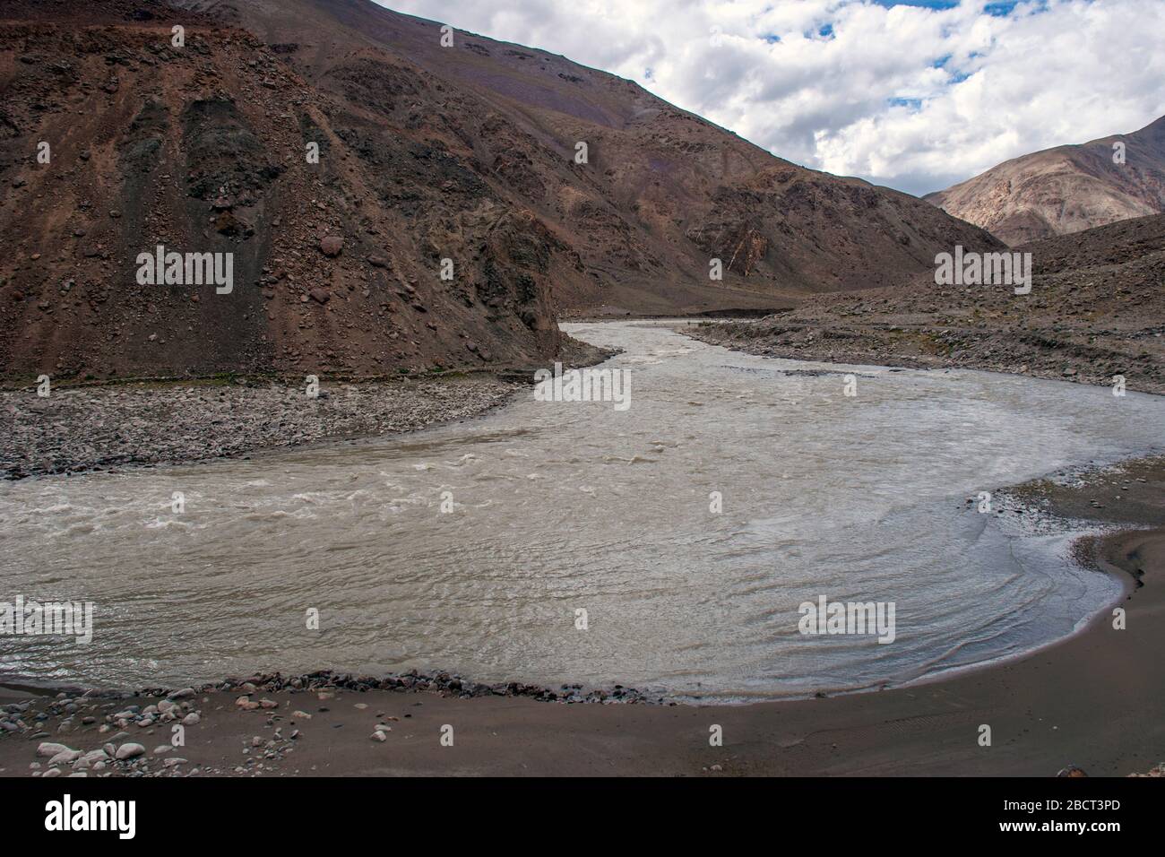 indus Fluss in der Nähe lamayuru ladakh Stockfoto