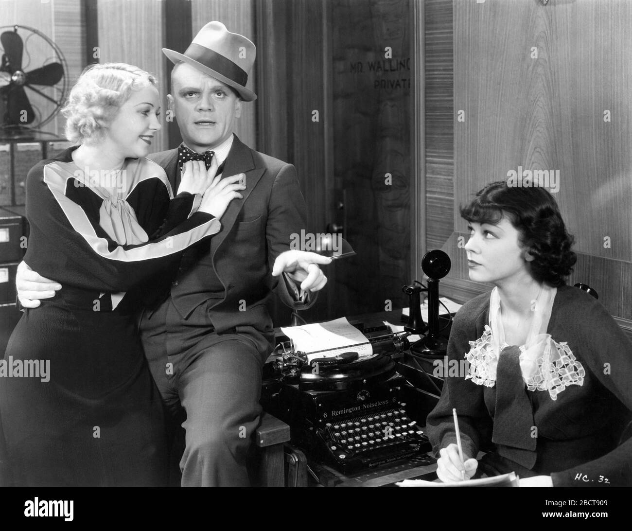 RENEE WHITNEY JAMES CAGNEY und MERNA KENNEDY in JIMMY THE GENT 1934 Director MICHAEL CURTIZ Warner Bros Stockfoto