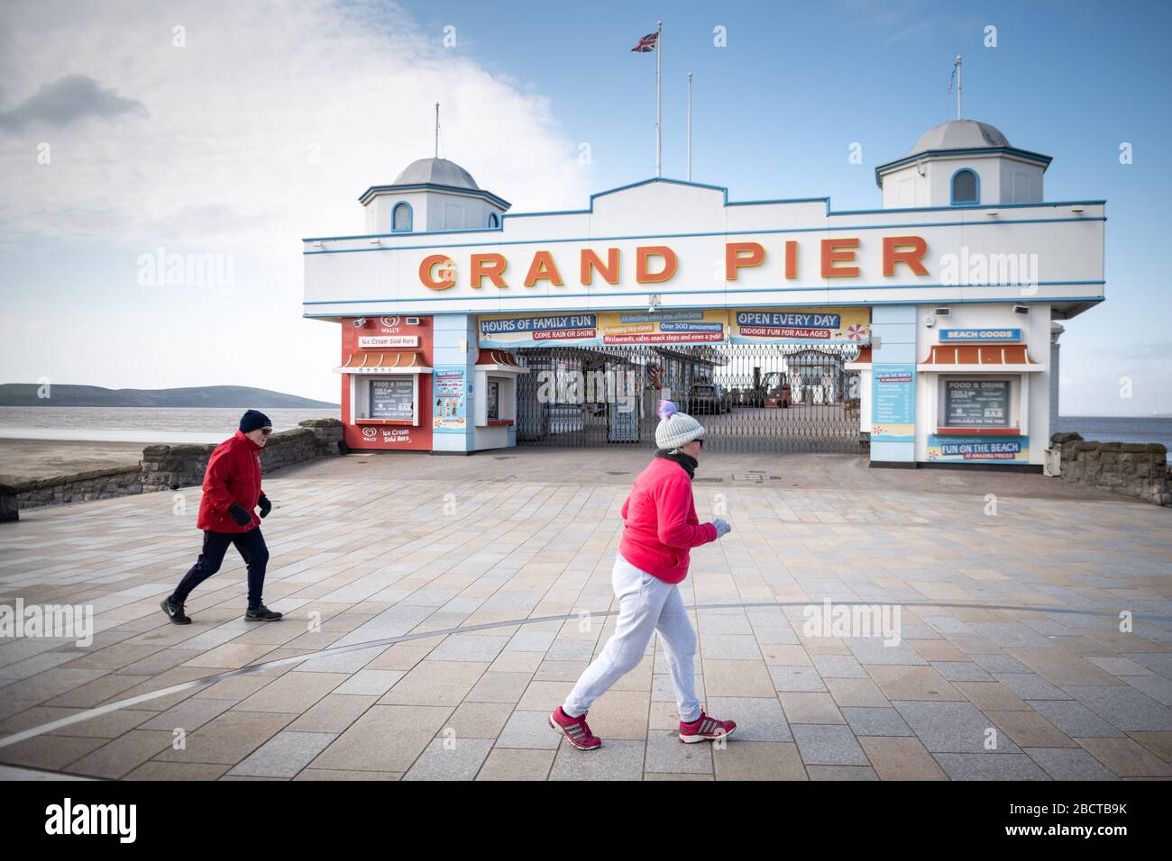 Weston-super-Stute, North Somerset, Großbritannien. März 2020. Potenzielle Tagesausflügler nach Weston-super-Stute scheinen sich an Regierungsaufträge zu halten, indem sie a bleiben Stockfoto
