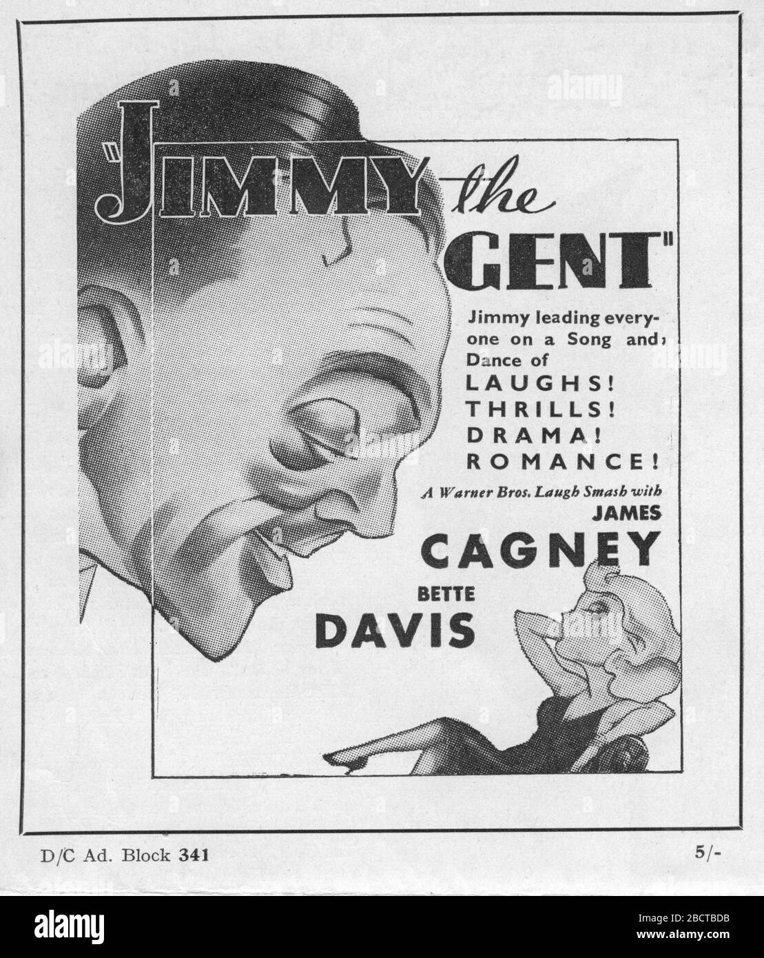 JAMES CAGNEY und BETTE DAVIS in JIMMY THE GENT 1934 Regisseur MICHAEL CURTIZ Warner Bros Stockfoto