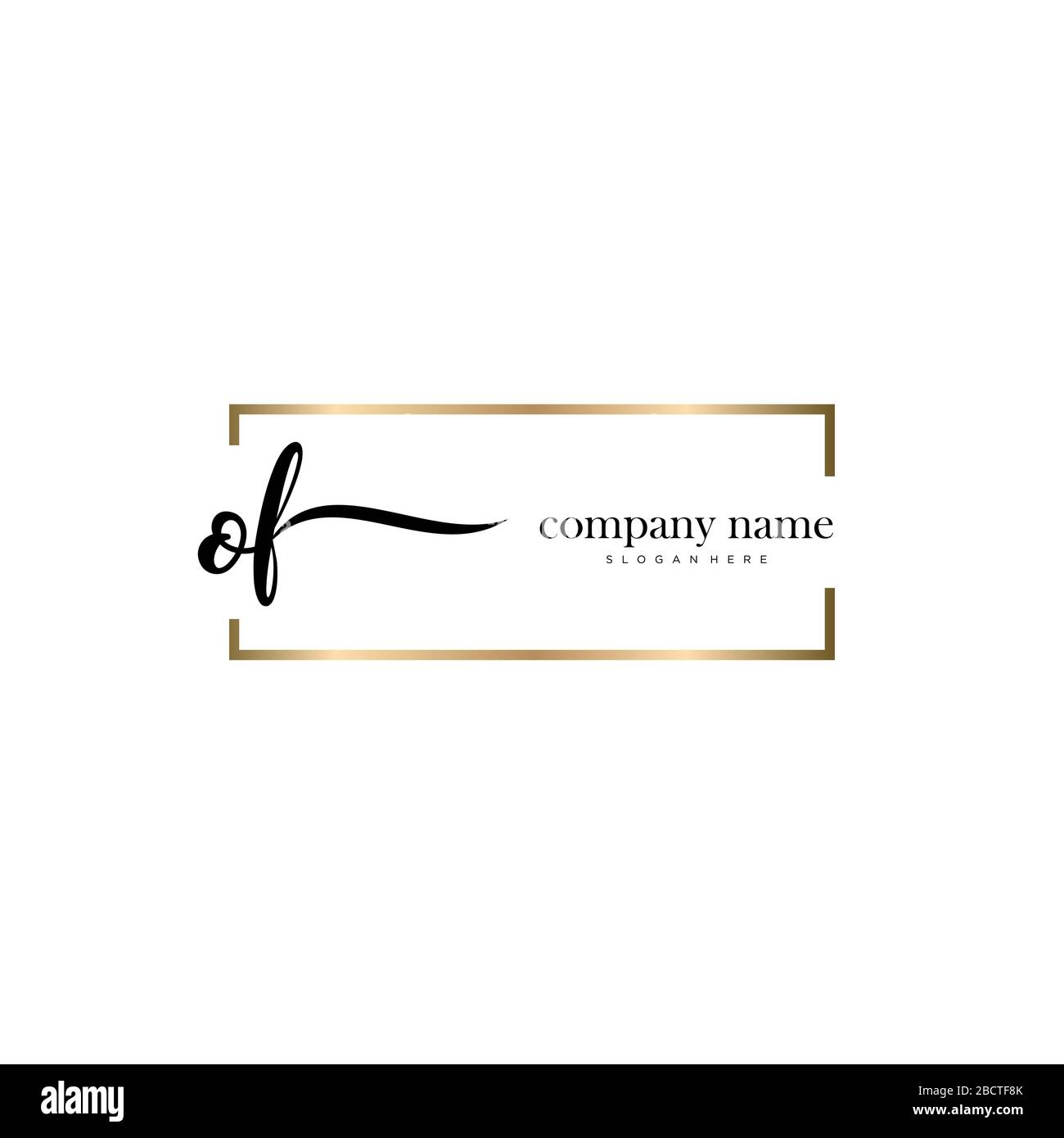 VON Anfangsbuchstaben handgezeichnetes Handschreibezeichen, Vektorgrafiken, Logo für Schönheit, Kosmetik, Hochzeit, Mode und Business Stock Vektor