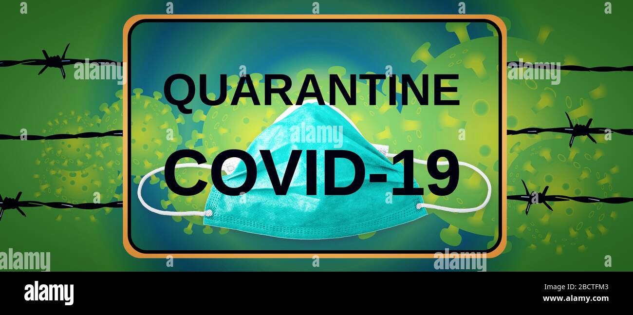 Die Quarantäne verhindert die Ausbreitung von Coronavirus-Infektionen. Stockfoto