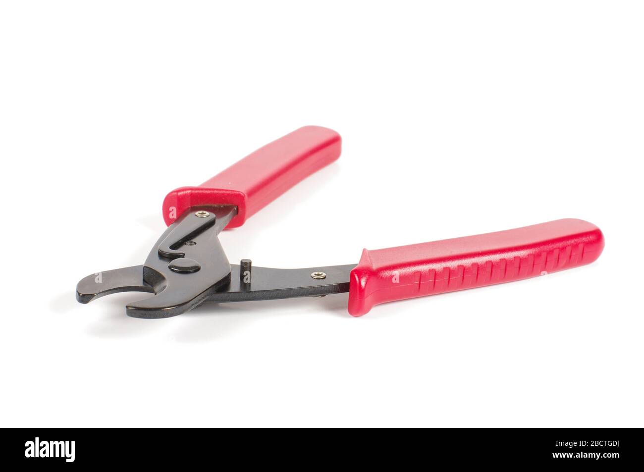 Kabelschneider für spezielle Zwecke für professionelle Hochfrequenz-Kabelanschlusskabel und Crimpen Stockfoto