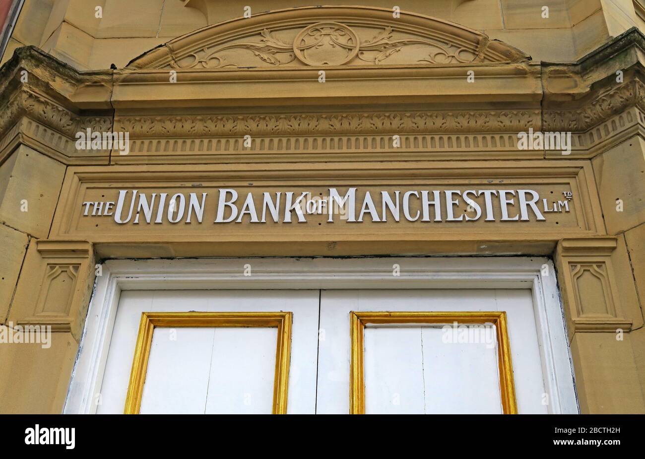 Das Gebäude der Union Bank of Manchester, Bridge St, Stockport, Greater Manchester, Cheshire, England, Großbritannien – jetzt Barclays Stockfoto