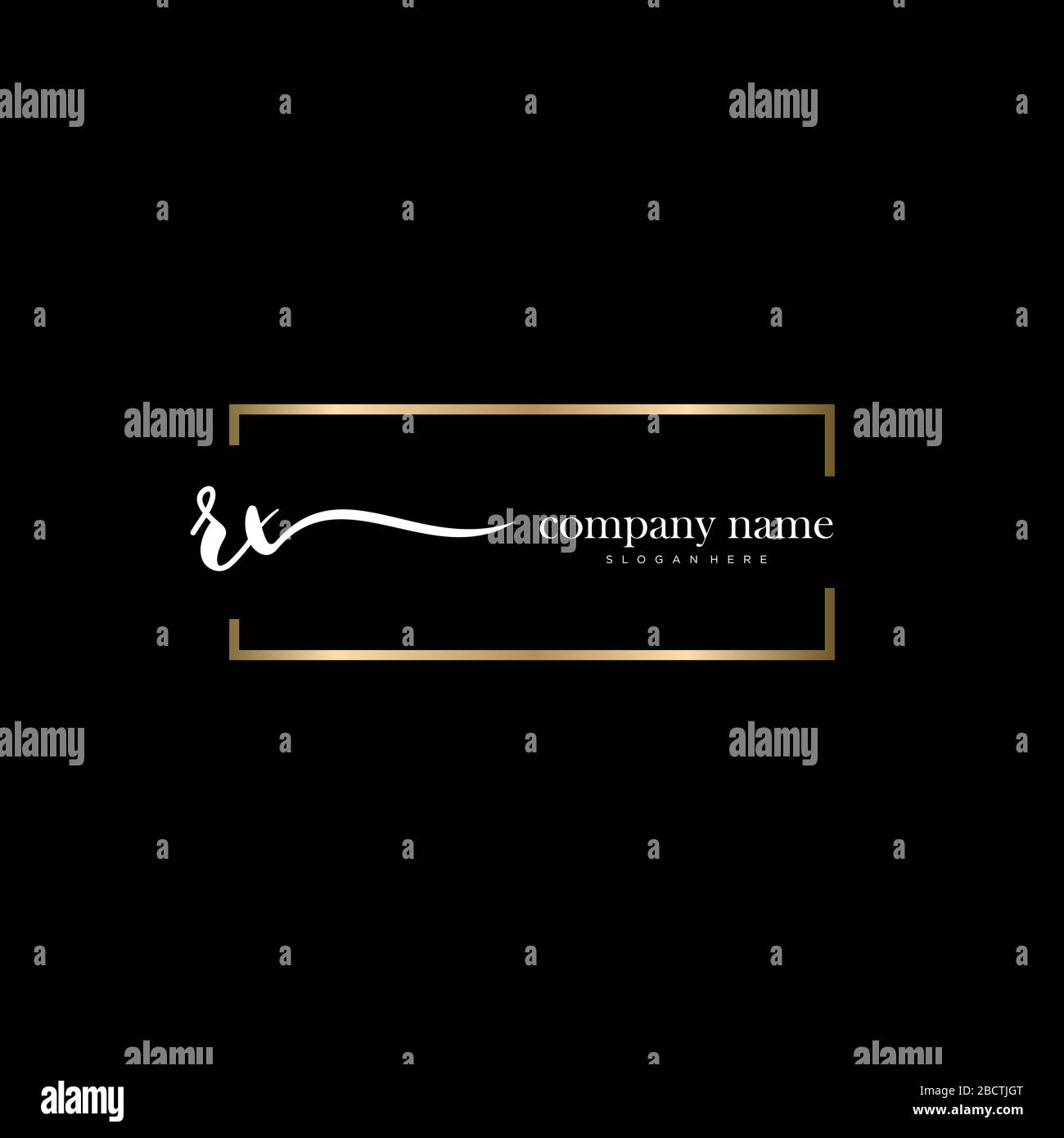 RX Initial Letter Handschreiben Logo handgezeichneter Vorlagenvektor, Logo für Schönheit, Kosmetik, Hochzeit, Mode und Business Stock Vektor