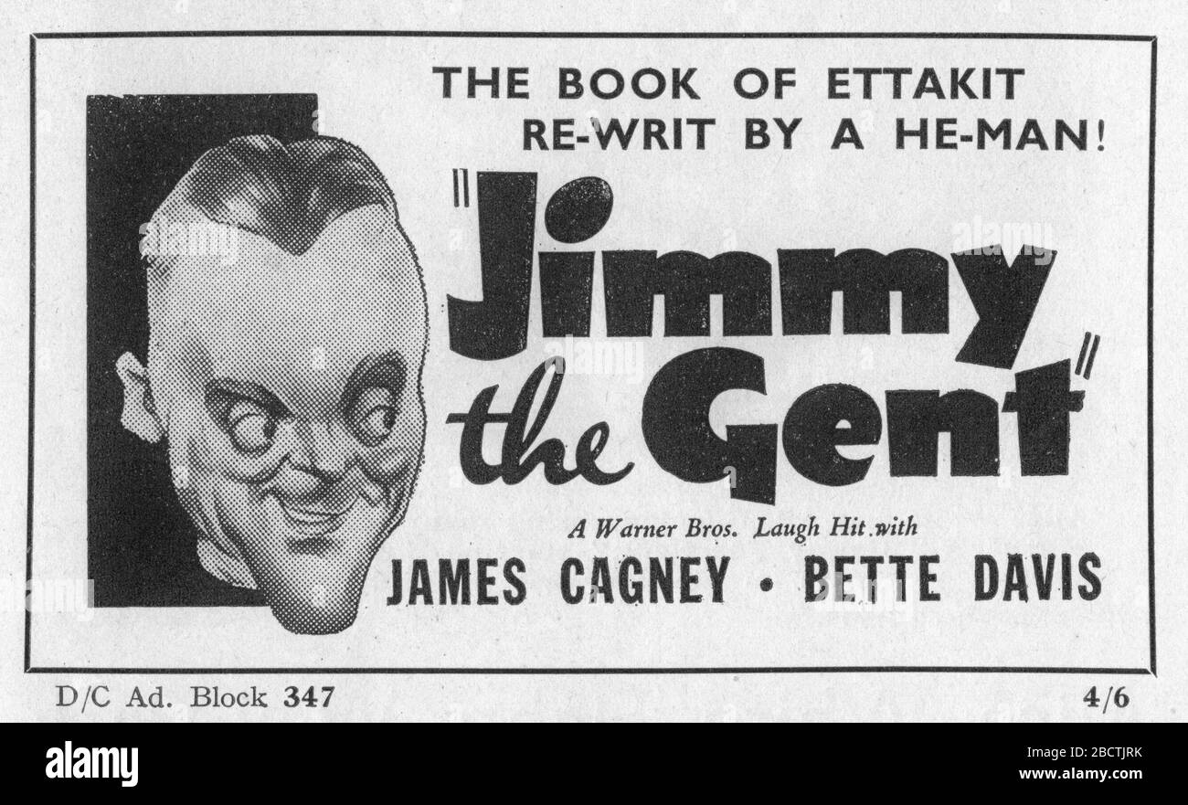 JAMES CAGNEY in JIMMY THE GENT 1934 Regisseur MICHAEL CURTIZ Warner Bros Stockfoto