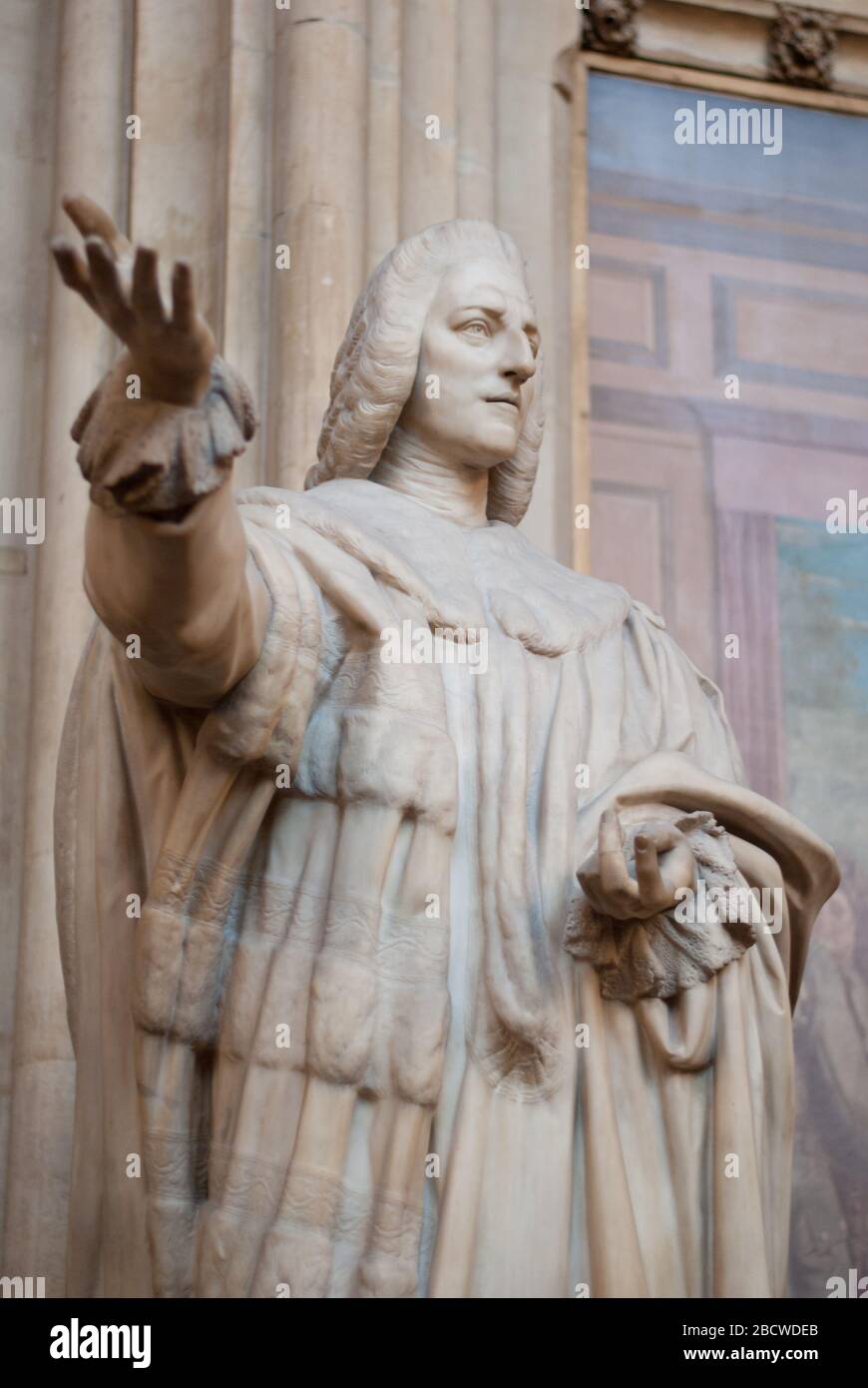 William Pitt 1. Earl of Chatham Marble Statue Westminster Hall, Palace of Westminster, London SW1 Stockfoto
