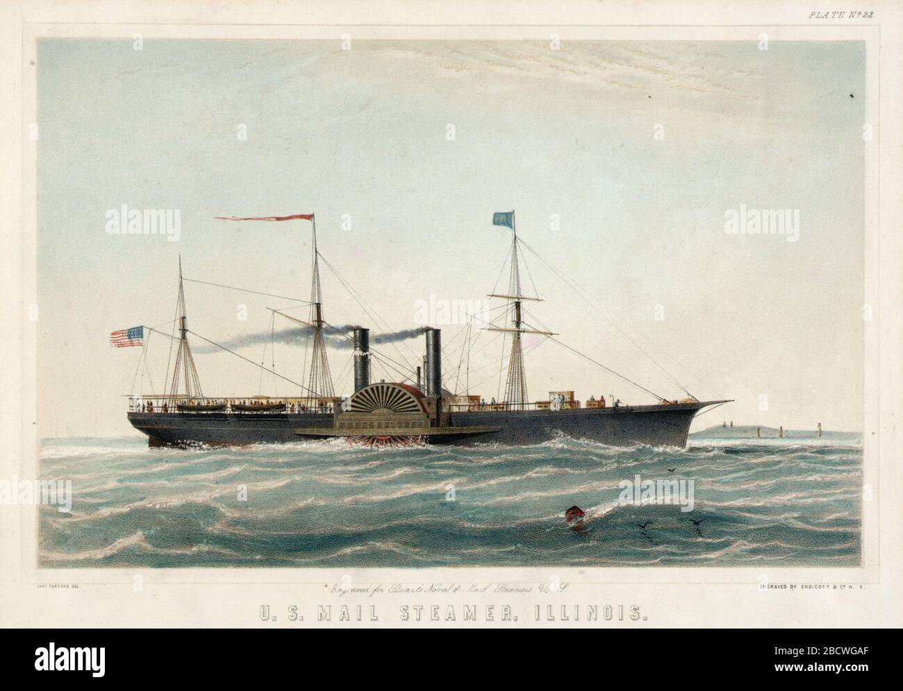 US-Mail-Dampfer Illinois. Stockfoto