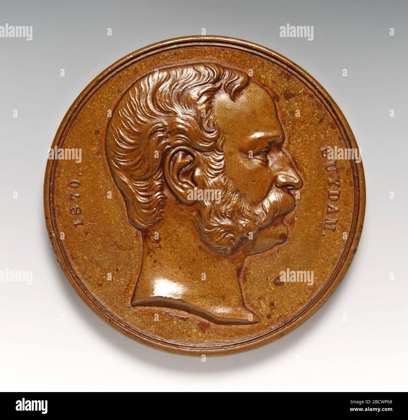 Suydam Medal National Academy of Design School. Anthony C. Paquet entwarf die James Augustus Suydam Medal, die erstmals 1871 einem Studenten der National Academy of Design überreicht wurde. Stockfoto
