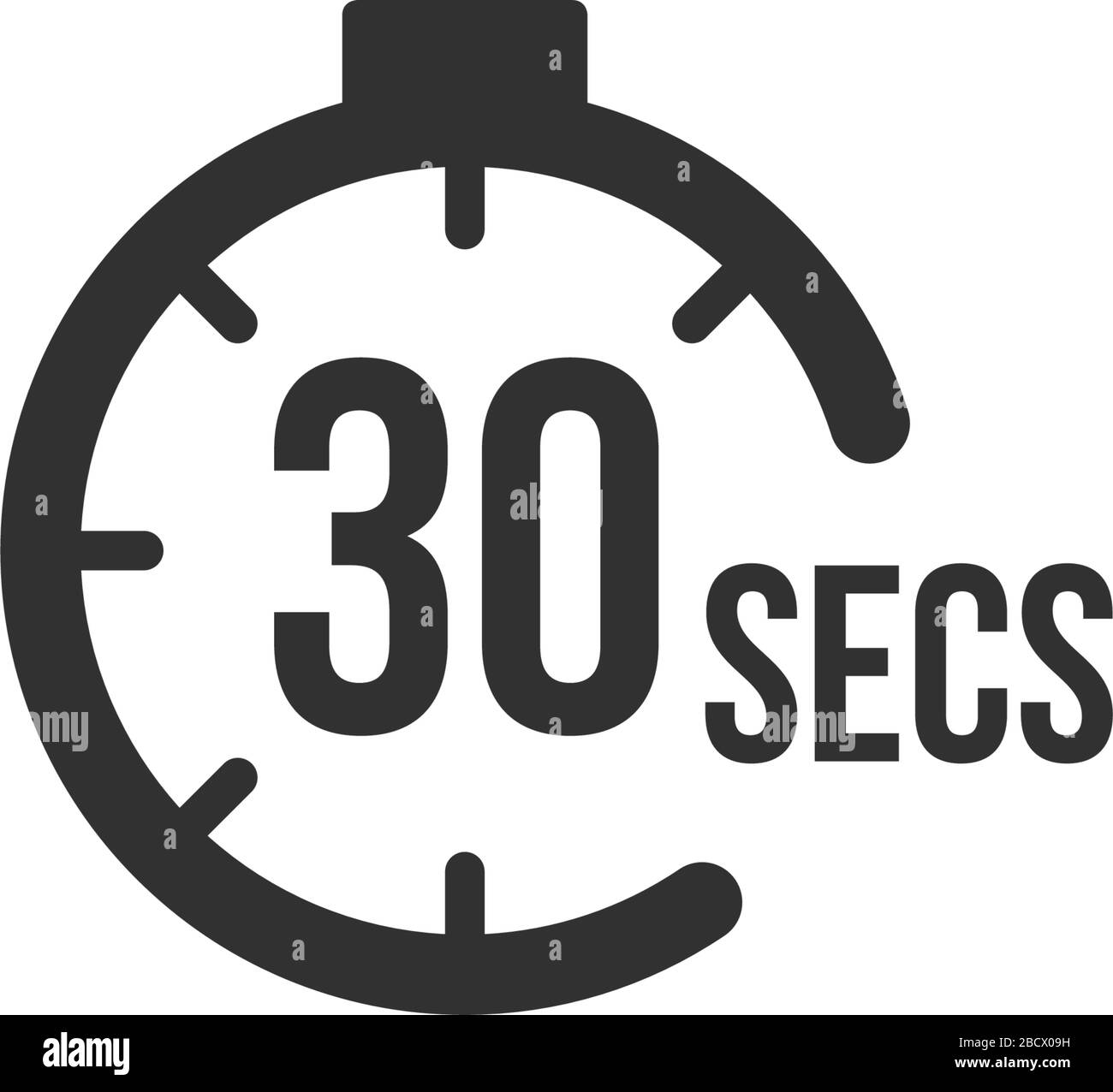 30 Sekunden Countdown-Timer-Symbol eingestellt. Zeitintervall-Symbole.  Stoppuhr und Zeitmessung. Darstellung des Vektors isoliert  Stock-Vektorgrafik - Alamy