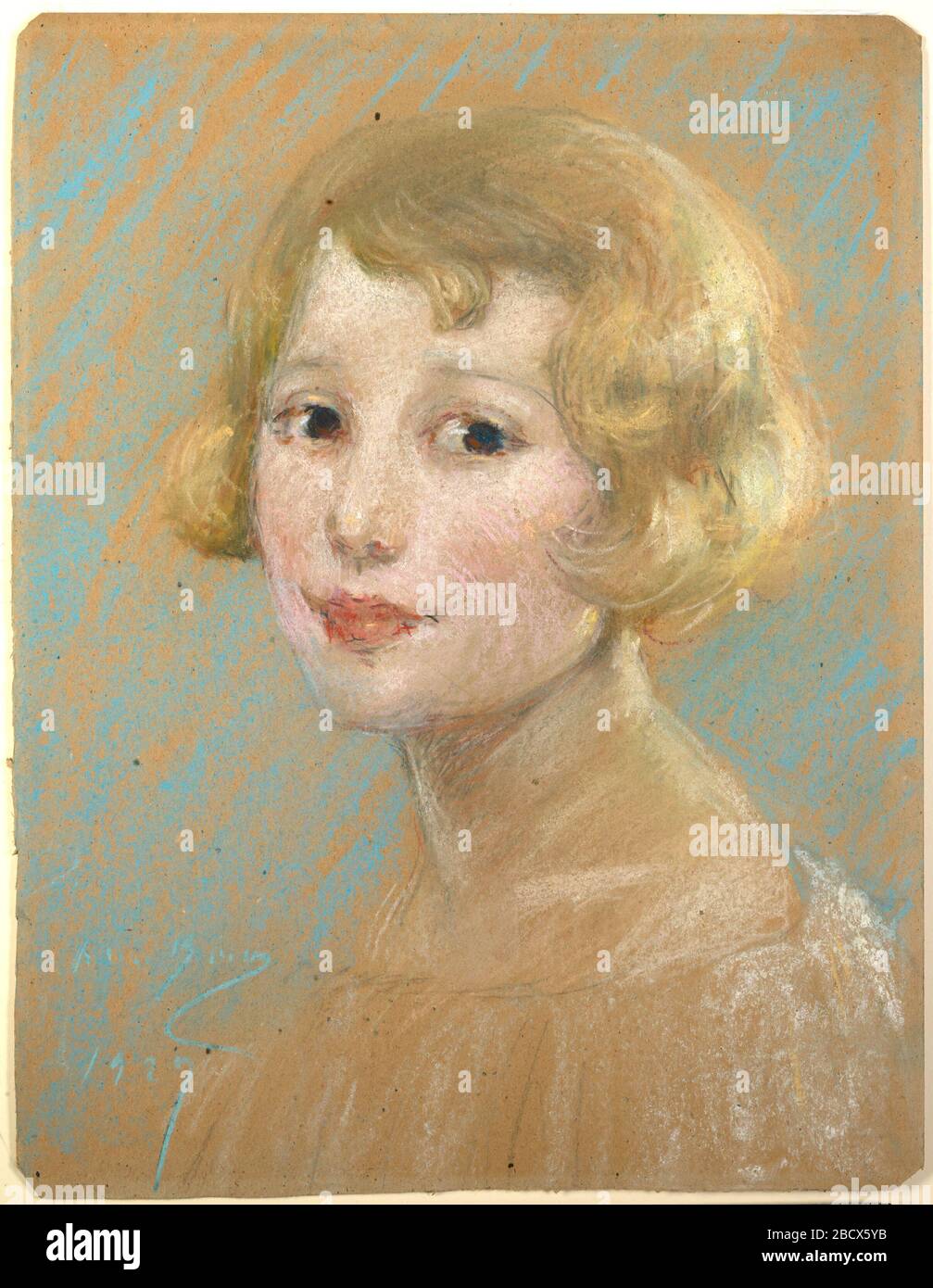 Blondes Mädchen. Stockfoto