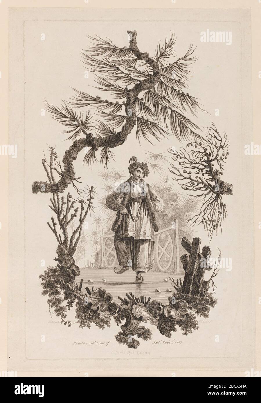 Abbildung Unter "Bough". Studie wird durchgeführt Abbildung unter Bough Stockfoto