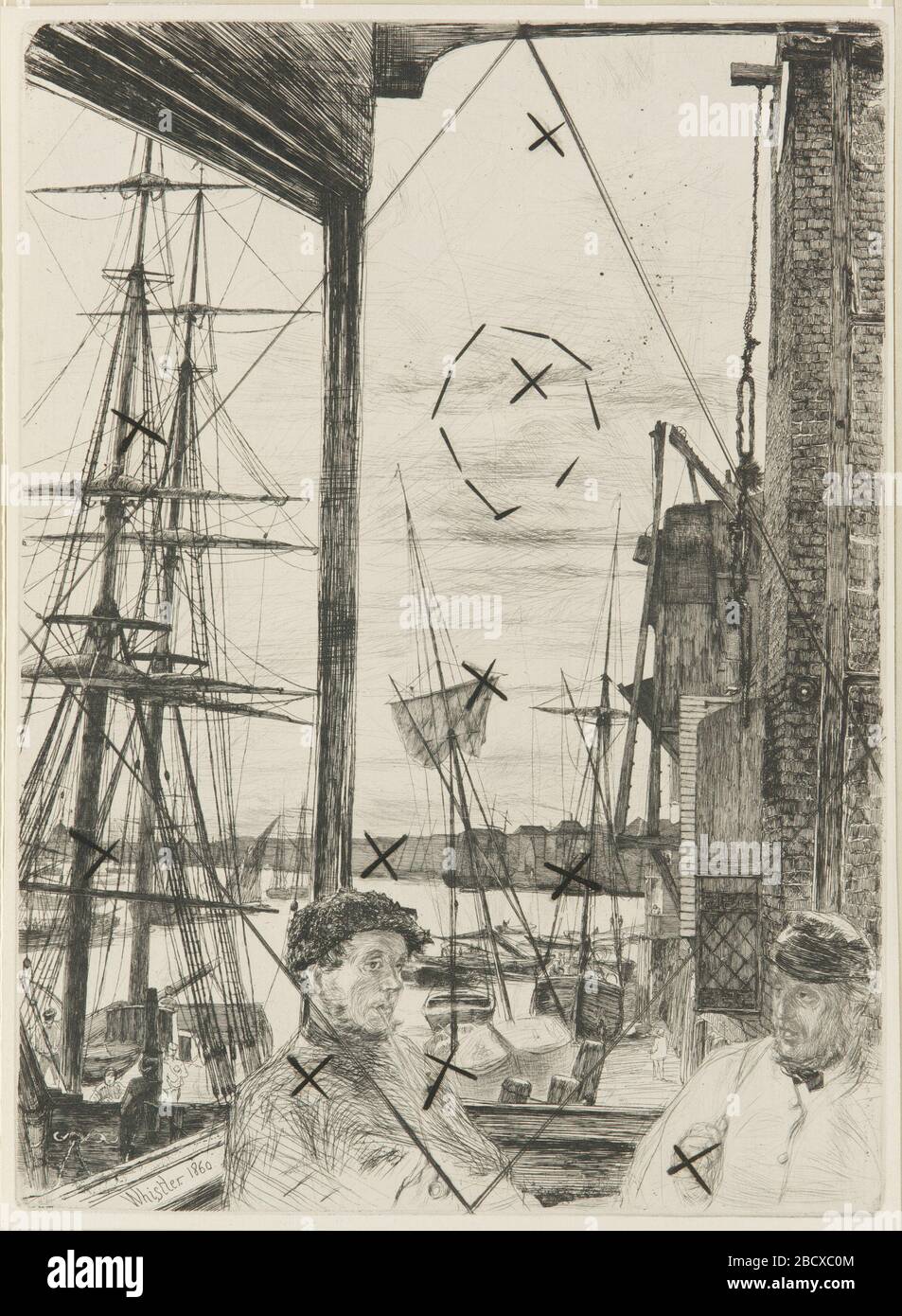 (Künstler) James McNeill Whistler; Vereinigte Staaten; 1860; Radierung auf Papier; H x B: 27,4 x 20 cm (10 13 x 16 x 7 7/8 Zoll); Geschenk von Charles lang Freer Rotherhithe Stockfoto