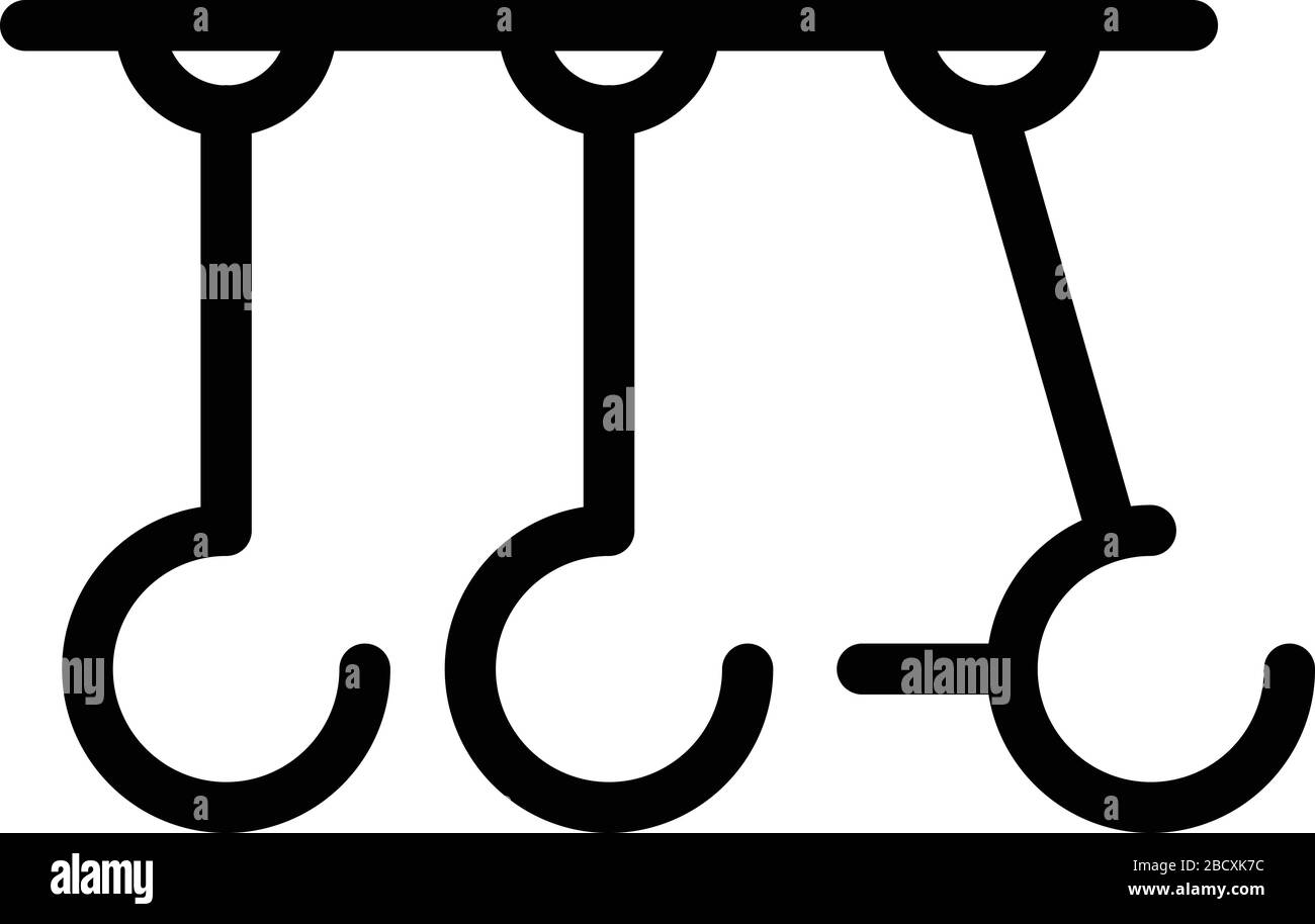 Symbol für Bewegungspendel, Konturstil Stock Vektor