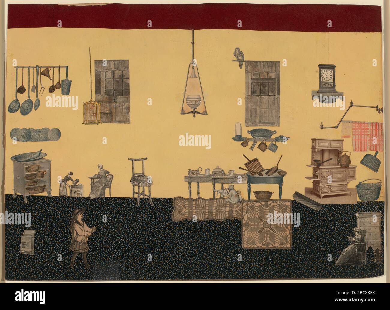 Viktorianische Collage Ohne Titel. Stockfoto