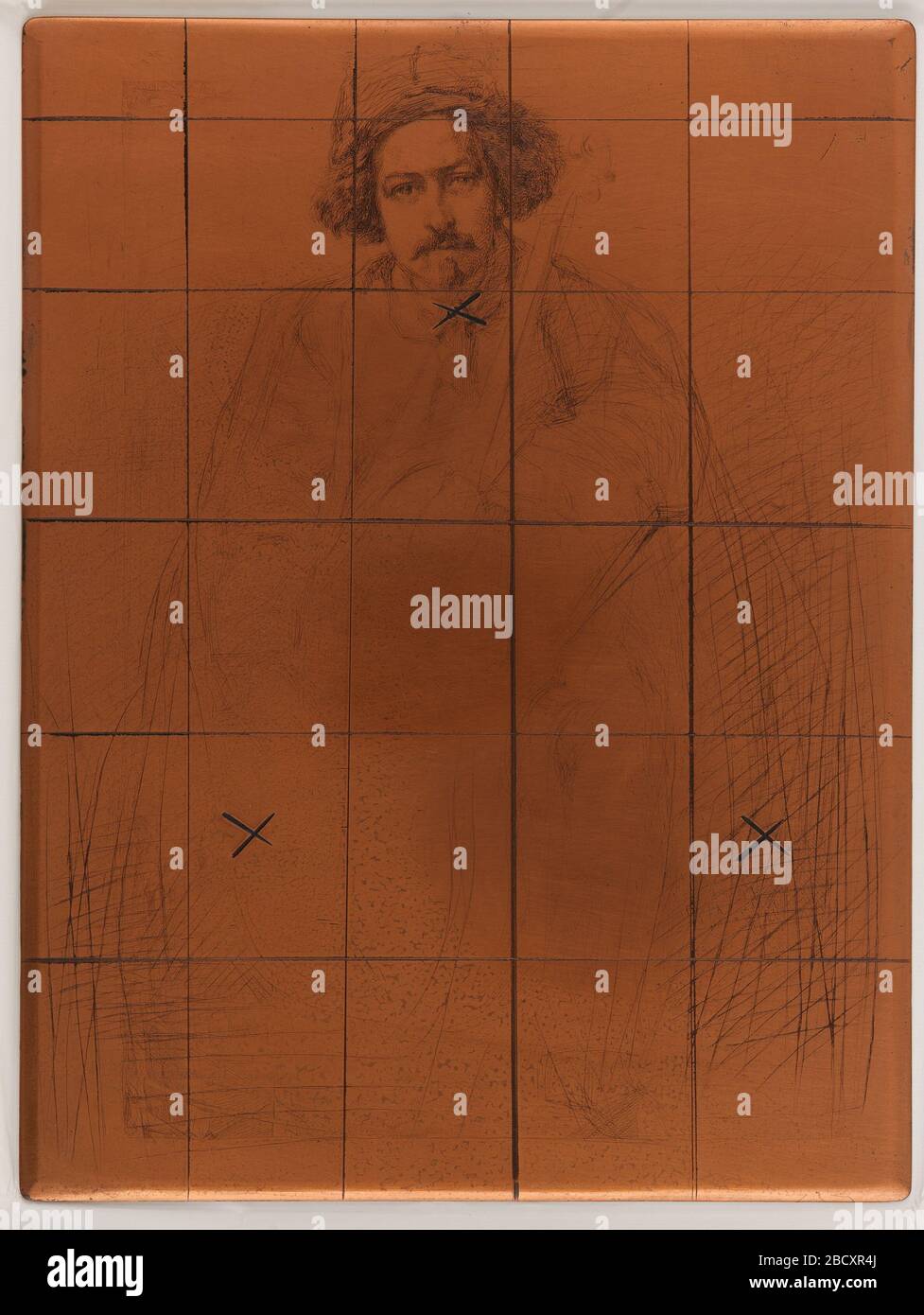 (Künstler) James McNeill Whistler; Vereinigte Staaten; 1859; Kupfer; H x B: 25,5 x 19,3 cm; Geschenk von Charles lang Freer Radierplatte Becquet Stockfoto