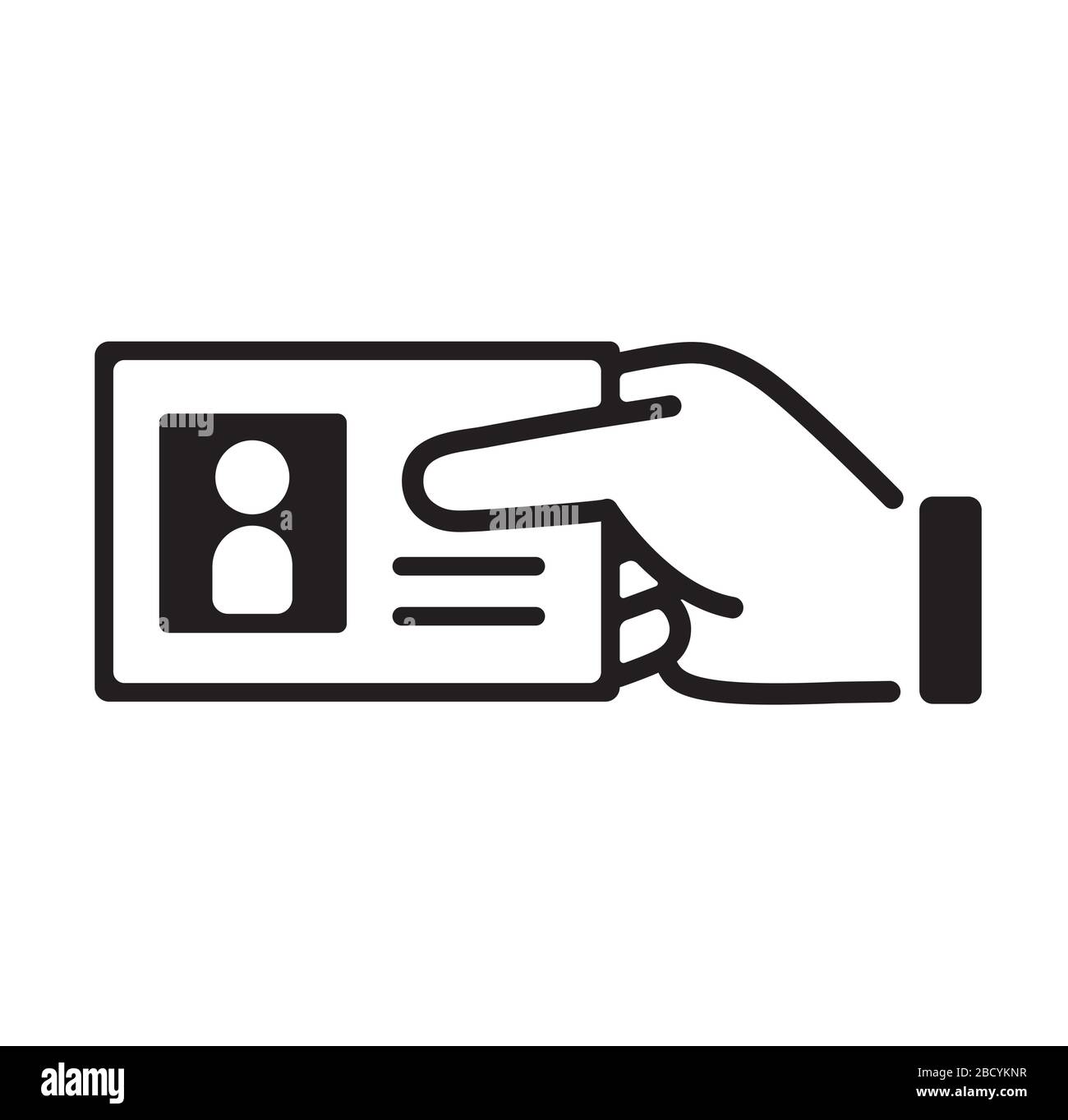 Symbol für ID-Karte / ID-Karte / Führerschein Stock Vektor