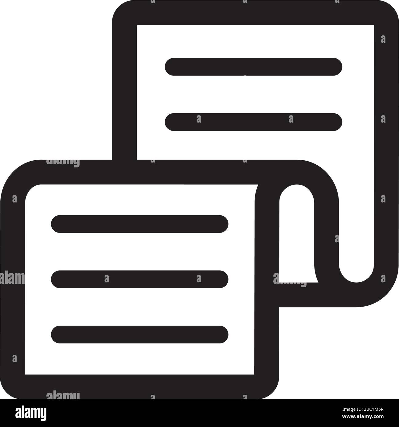 Symbol für Quittung / Auftragsliste / Rechnung Stock Vektor